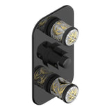 THG - Trim For Thg Thermostat 2 Volume Controls, Rough Part Supplied With Fixing Box Ref. 5 400ae/us - Brown Bronze Color PVD