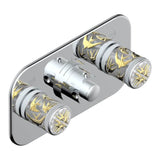 THG - Trim For Thg Thermostat With 2 Valves Ref. 5 401ahm/us Rough Part Supplied With Fixing Box, Item To Be Installed Horizontal - Matt Umber PVD