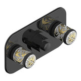 THG - Trim For Thg Thermostat With 2 Valves Ref. 5 401ahm/us Rough Part Supplied With Fixing Box, Item To Be Installed Horizontal - Brown Bronze Color PVD