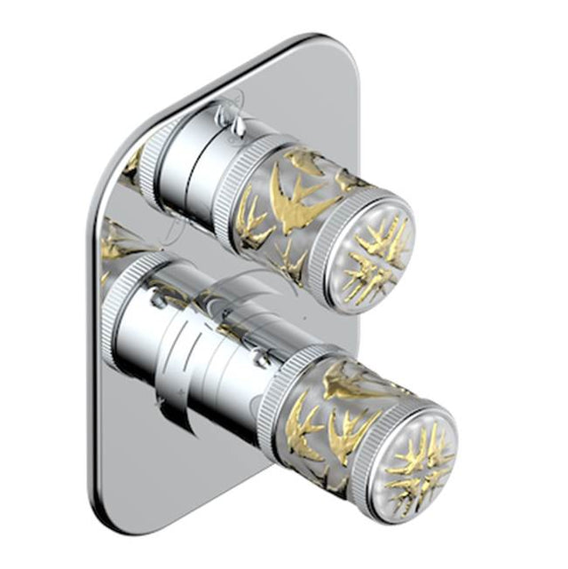 THG - Trim For Thg Thermostat With 2-way Diverter, Rough Part Supplied With Fixing Box Ref. 5 500ae/us - Matt Umber PVD
