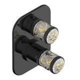 THG - Trim For Thg Thermostat With 2-way Diverter, Rough Part Supplied With Fixing Box Ref. 5 500ae/us - Brown Bronze Color PVD