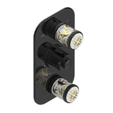 THG - Trim For Thg Thermostat 3 Functions, With One Off Function And 2 Outlets And One Single Off Function - Rough Part Supplied With Fixing Box - Brown Bronze Color PVD