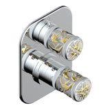 THG - Trim For Thg Thermostat With Stop Valve And 3-way Diverter, Rough Part Supplied With Fixing Box Ref.5 600ae/us - Matt Umber PVD