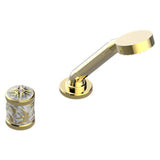 THG - Deck Mounted Mixer With Handshower, Progressive Cartridge - Gold Polished