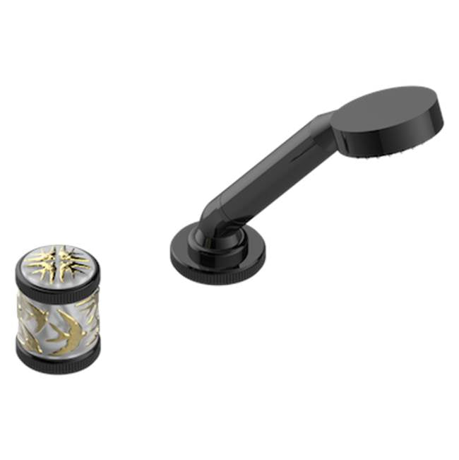 THG - Deck Mounted Mixer With Handshower, Progressive Cartridge - Brown Bronze Color PVD
