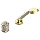 THG - Deck Mounted Mixer With Handshower, Progressive Cartridge - Gold Color PVD