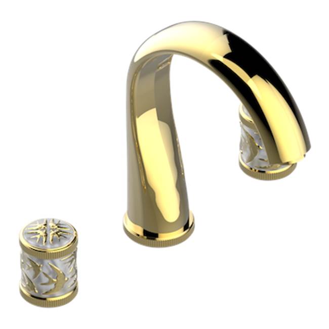 THG - Roman Tub Set With 3/4'' Valves - Gold Polished