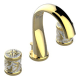 THG - Widespread Lavatory Set With Drain - Gold Color PVD