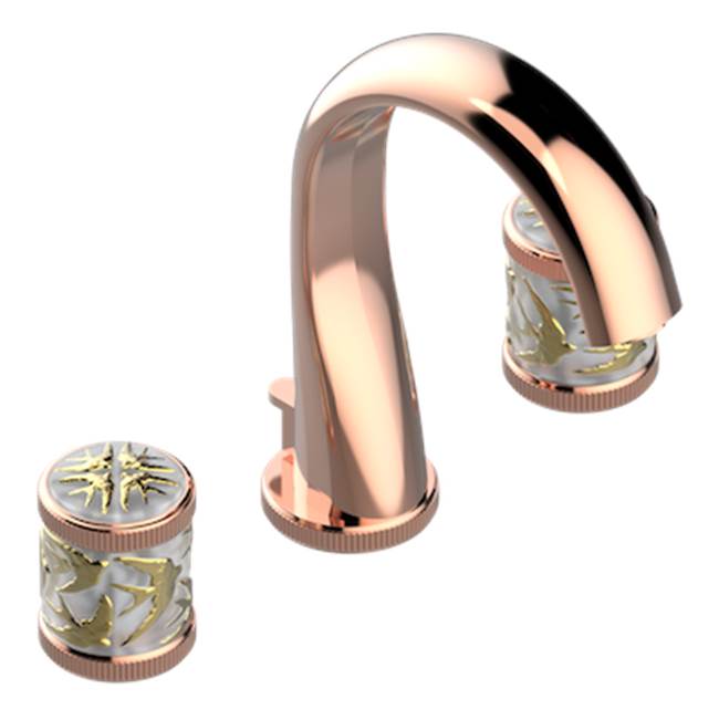THG - Widespread Lavatory Set With Drain - Blush PVD