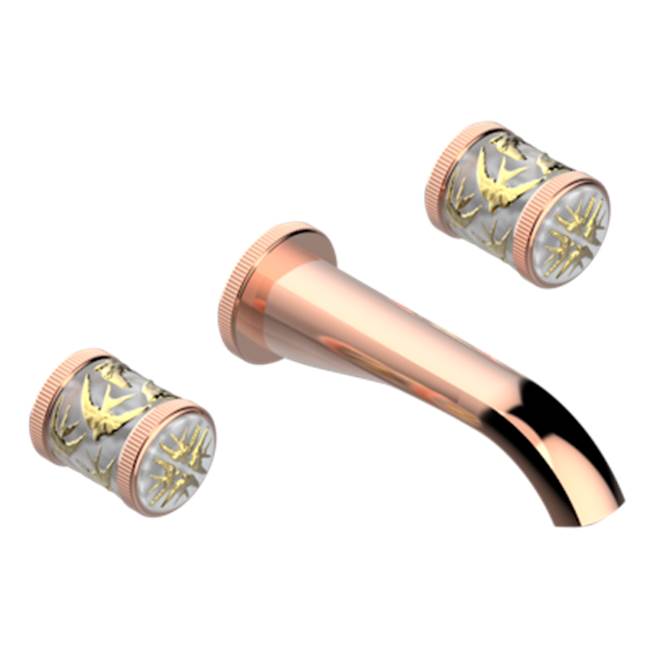THG - Trim For Wall Mounted 3-hole Lavatory Set Only - Blush PVD
