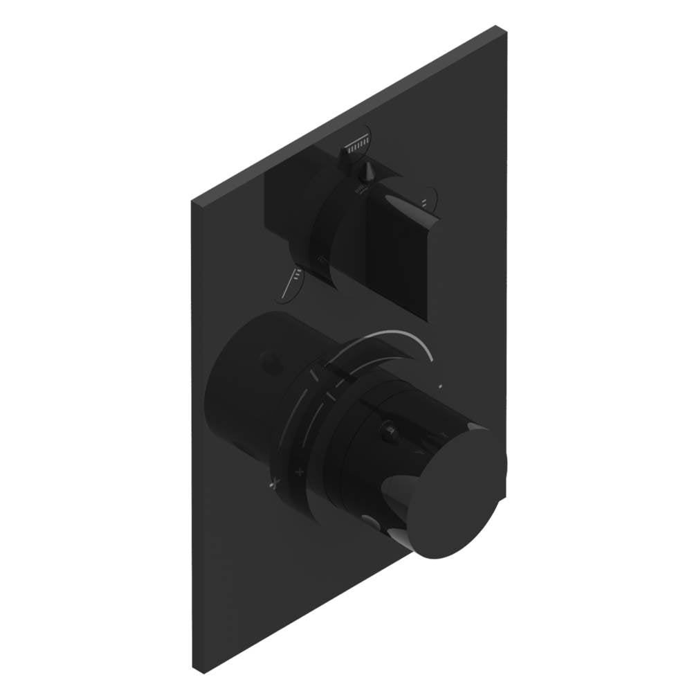 THG - Trim for THG thermostat with stop valve and 3-way diverter, rough part supplied with fixing box ref.5 600AE/US - Brown Bronze Color PVD