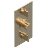 THG - Trim for THG thermostat 3 functions , with one off function and 2 outlets - rough part supplied with fixing box ref. .5 540AE/US - Matt Umber PVD