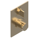 THG - Trim for THG thermostat with stop valve and 3-way diverter, rough part supplied with fixing box ref.5 600AE/US - Matt Umber PVD