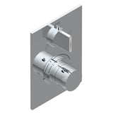 THG - Trim for THG thermostat with stop valve and 3-way diverter, rough part supplied with fixing box ref.5 600AE/US - Umber PVD