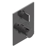 THG - Trim for THG thermostat with stop valve and 3-way diverter, rough part supplied with fixing box ref.5 600AE/US - Matt Graphite PVD