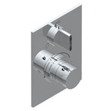 THG - Trim for THG thermostat with stop valve and 3-way diverter, rough part supplied with fixing box ref.5 600AE/US - Umber PVD