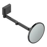 THG - Wall mounted Round Magnifying mirror (x5), double arm, Classe 1, LED illuminated with continuously adjustable light color 2700 - 5600 K - Brown Bronze Color PVD