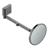 THG - Wall mounted Round Magnifying mirror (x5), double arm, Classe 1, LED illuminated with continuously adjustable light color 2700 - 5600 K - Graphite PVD
