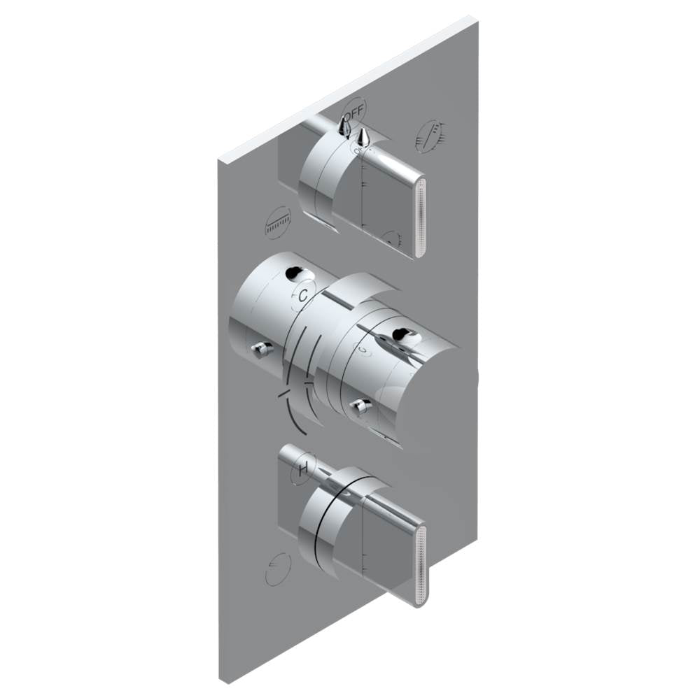 THG - Trim for THG thermostat 3 functions , with one off function and 2 outlets - rough part supplied with fixing box ref. .5 540AE/US - Umber PVD