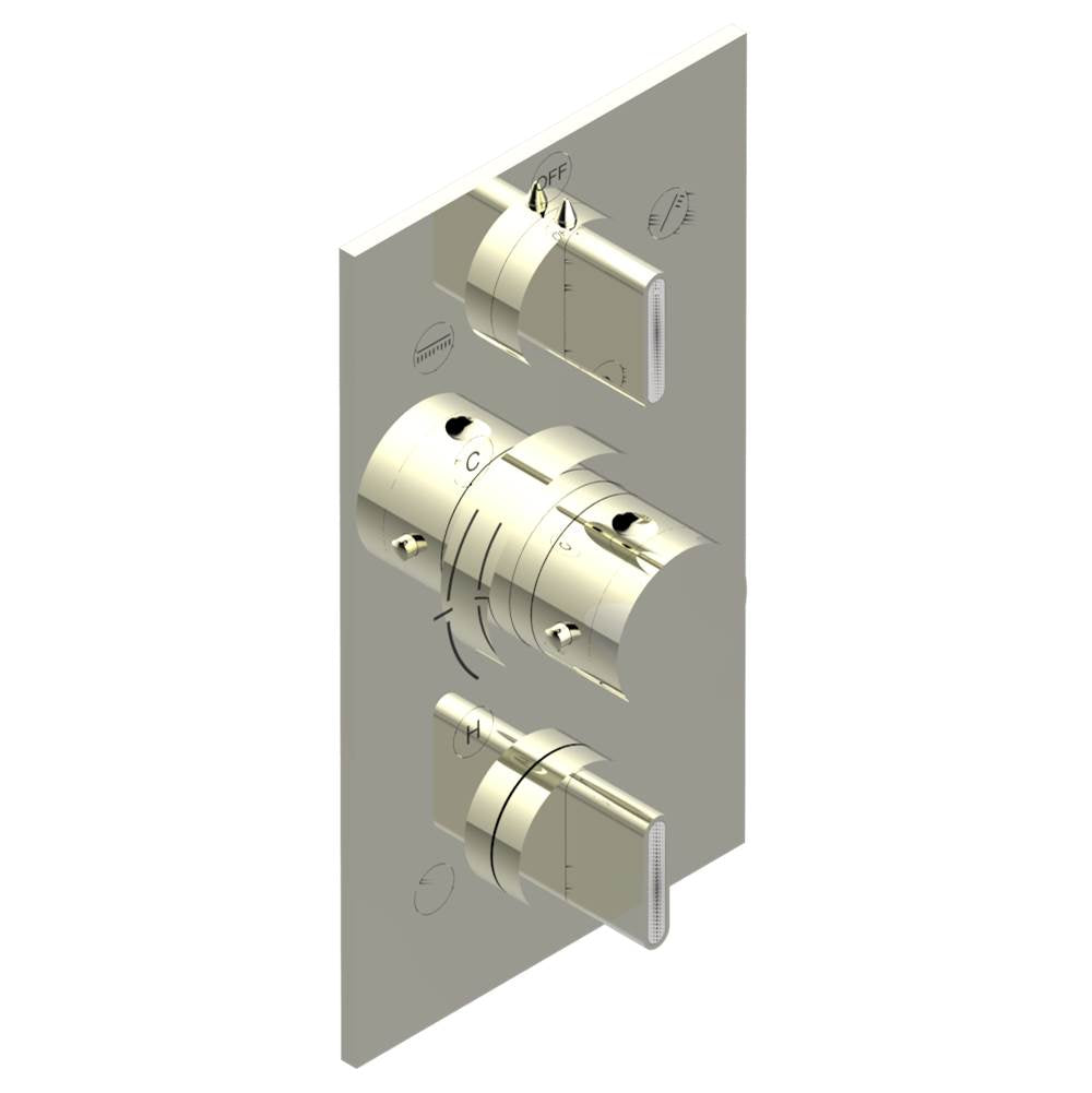 THG - Trim for THG thermostat 3 functions , with one off function and 2 outlets - rough part supplied with fixing box ref. .5 540AE/US - Nickel Polished