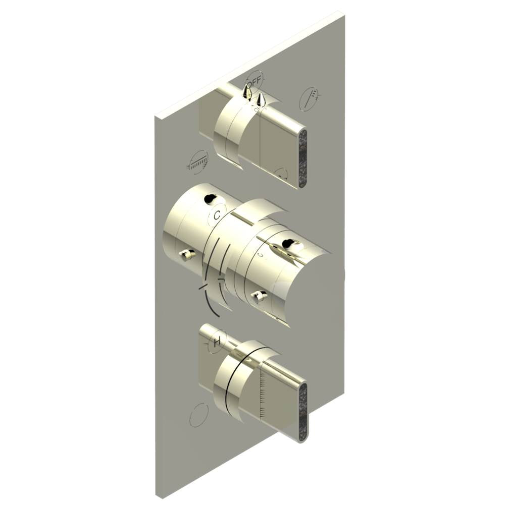 THG - Trim for THG thermostat 3 functions , with one off function and 2 outlets - rough part supplied with fixing box ref. .5 540AE/US - Nickel Polished
