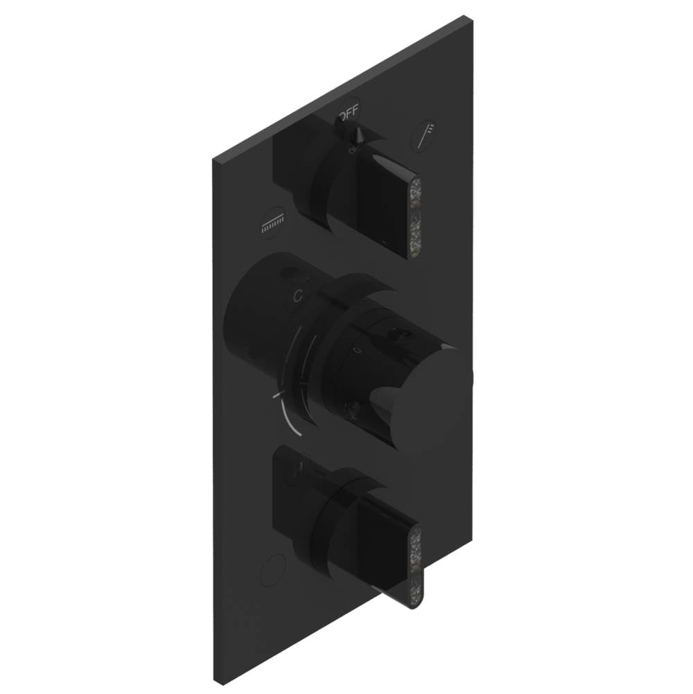 THG - Trim for THG thermostat 3 functions , with one off function and 2 outlets - rough part supplied with fixing box ref. .5 540AE/US - Brown Bronze Color PVD