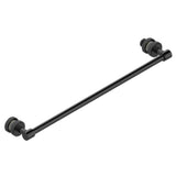 THG - Towel Rail With One Rail For Glass Door With Knob On Side And Escutcheon The Other Side - Brown Bronze Color PVD