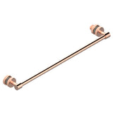 THG - Towel Rail With One Rail For Glass Door With Knob On Side And Escutcheon The Other Side - Blush PVD