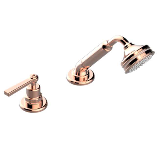 THG - Deck Mounted Mixer With Handshower, Progressive Cartridge - Blush PVD