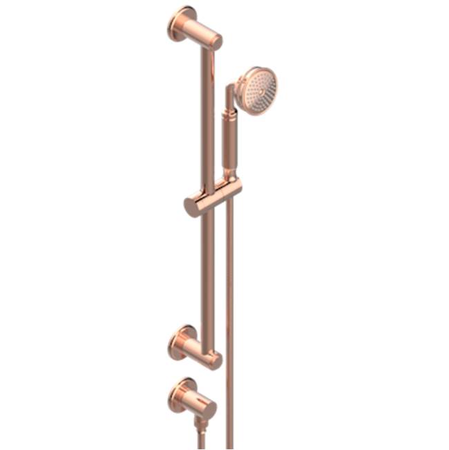 THG - Slide Bar With Handhsower And Elbow - Blush PVD