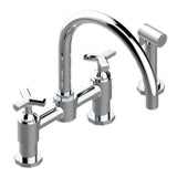 THG - Two Hole Bridge Kitchen Faucet With Side Spray - Matt Umber PVD