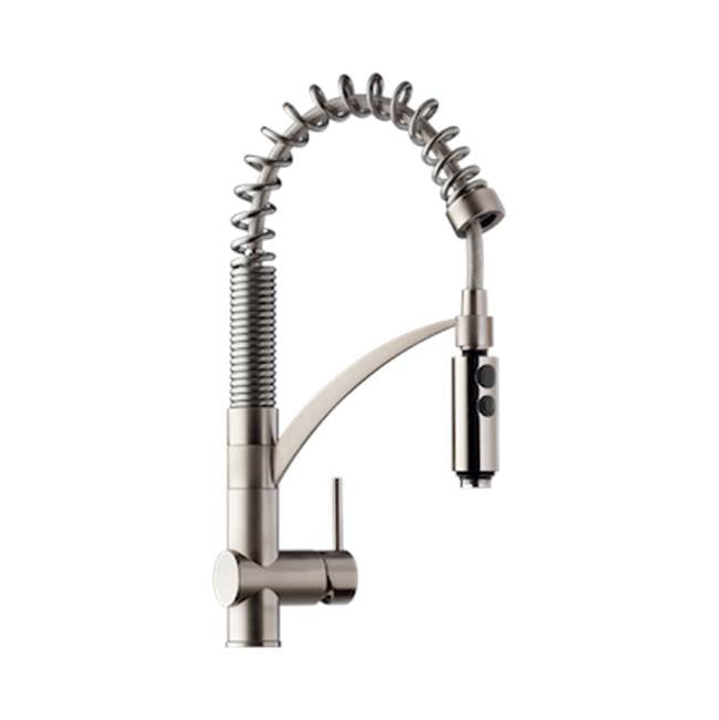 THG - Single Hole Pull Out Kitchen Faucet (only Available In Chrome A02 And Nickel Mat C01) - Matt Nickel American Satin