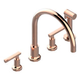 THG - Three Hole Kitchen Faucet With Side Spray - Blush PVD