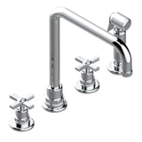 THG - Three Hole Kitchen Faucet With Side Spray - Matt Umber PVD