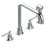 THG - Three Hole Kitchen Faucet With Side Spray - Matt Umber PVD