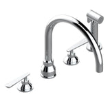 THG - Three Hole Kitchen Faucet With Side Spray - Matt Umber PVD