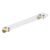 THG - Glass Shelf With Brackets - Gold Polished