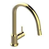 THG - Single Hole Pull Out Kitchen Faucet - Gold Polished