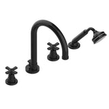THG - Roman Tub Set With Diverter Spout And Handshower, 3/4'' Valves - Brown Bronze Color PVD