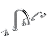 THG - Roman Tub Set With Diverter Spout And Handshower, 3/4'' Valves - Matt Umber PVD