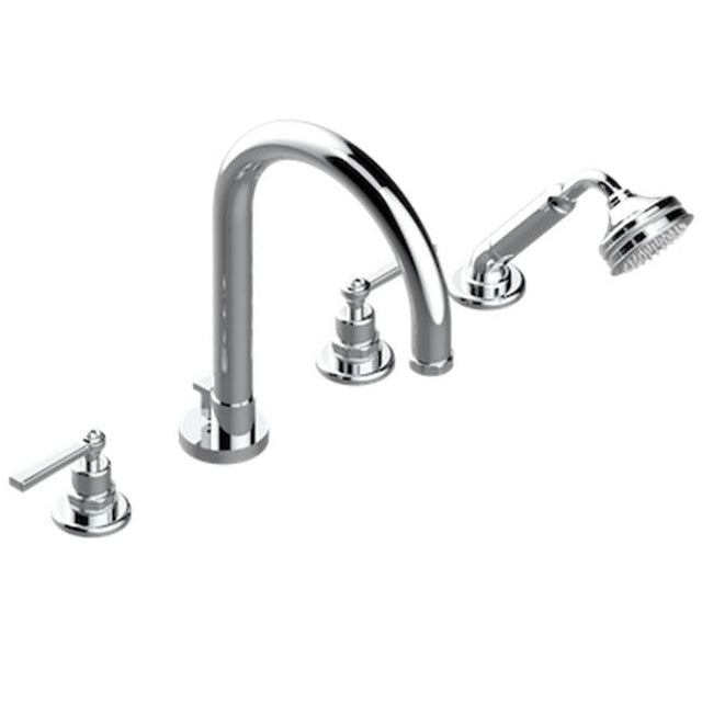 THG - Roman Tub Set With Diverter Spout And Handshower, 3/4'' Valves - Matt Umber PVD