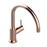 THG - Single Hole Kitchen Faucet With Swivel Spout - Blush PVD