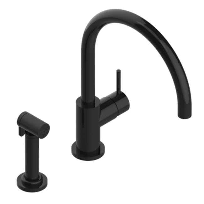 THG - Single Hole Mixer With Swivel And Side Spray - Brown Bronze Color PVD