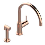 THG - Single Hole Mixer With Swivel And Side Spray - Blush PVD