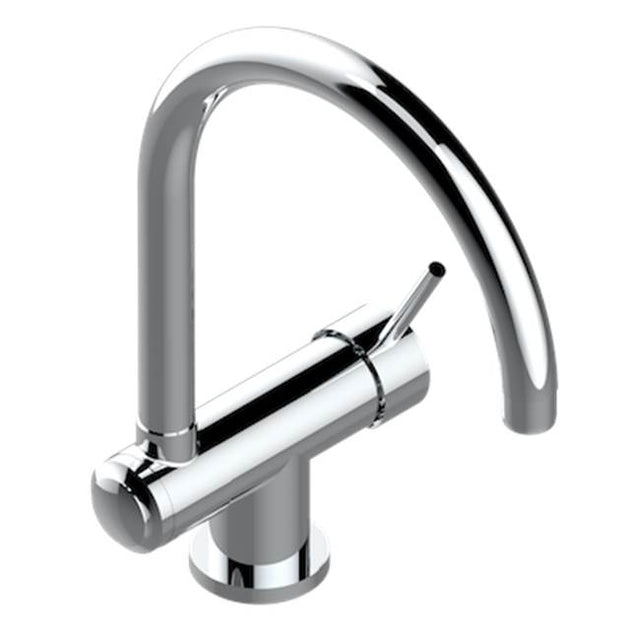THG - Single Hole Kitchen Faucet With Movable Spout For Window Opening - Matt Umber PVD