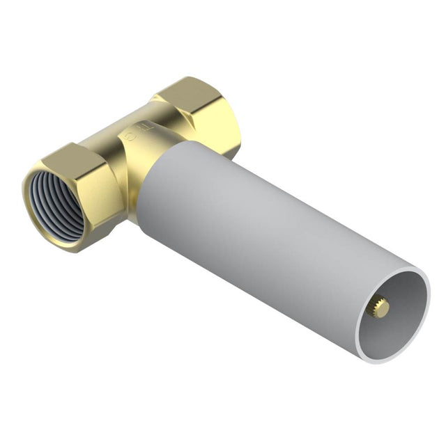THG - 3/4'' Volume control wall valve with ceramic cartridge counterclockwise - Shiny Stainless Steel