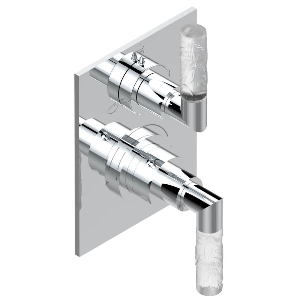 THG - Trim for thermostatic mixer with stop valve and 3 way diverter, rough part supplied with fixing box ref.5 600AE/US - Matt Umber PVD