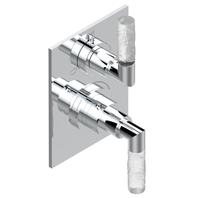 THG - Trim for thermostatic mixer with stop valve and 3 way diverter, rough part supplied with fixing box ref.5 600AE/US - Matt Umber PVD