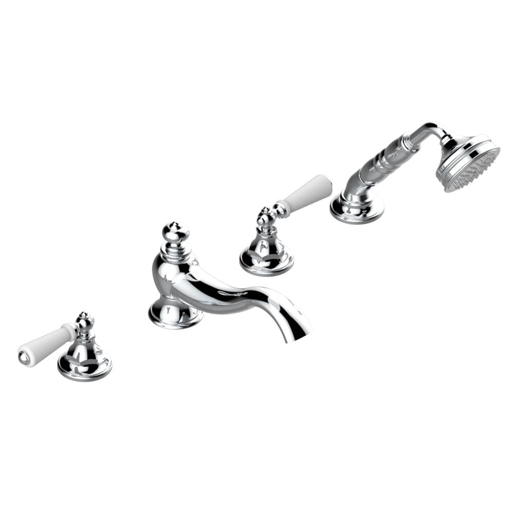 THG - Roman tub set with divertor spout and handshower, 3/4'' valves - Matt Umber PVD
