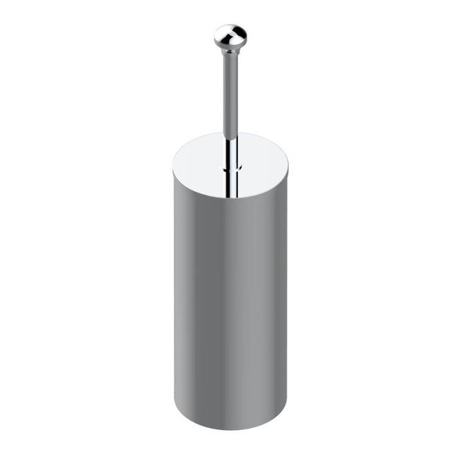 THG - Metal toilet brush holder with brush with cover floor mounted - Matt Umber PVD